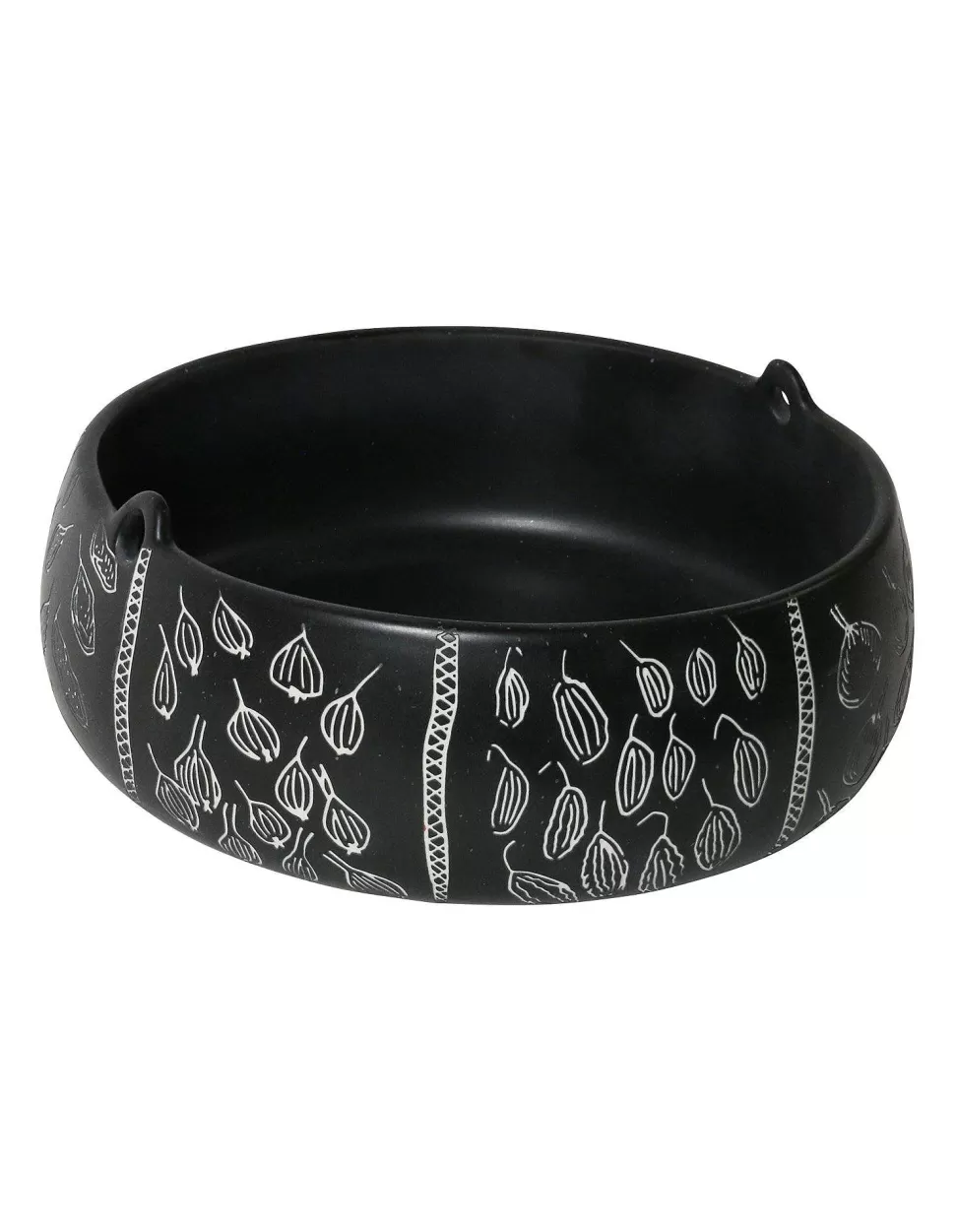 Plates-Robert Gordon Black Lge Handle Bowl / Rg X Juluwarlu