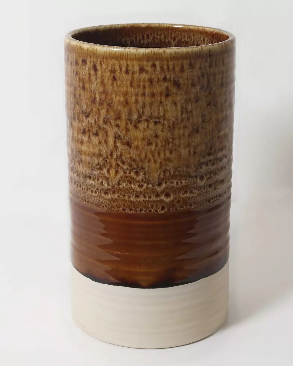 Vases-Robert Gordon Large Tower Vase / Crema
