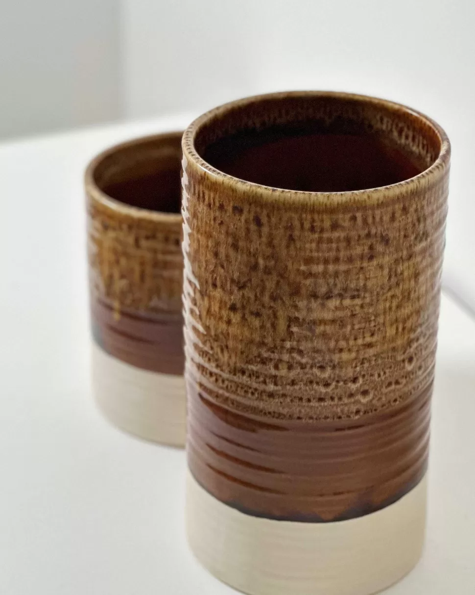 Vases-Robert Gordon Large Tower Vase / Crema