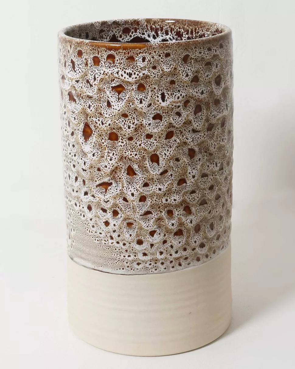 Vases-Robert Gordon Large Tower Vase / White Ochre